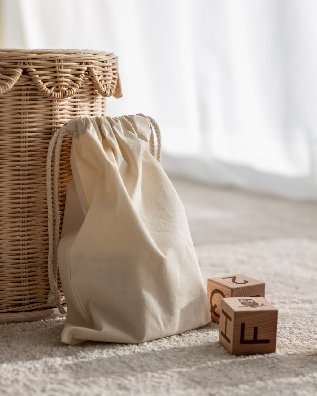 Bokstavsklossar set 12 st - naturtema