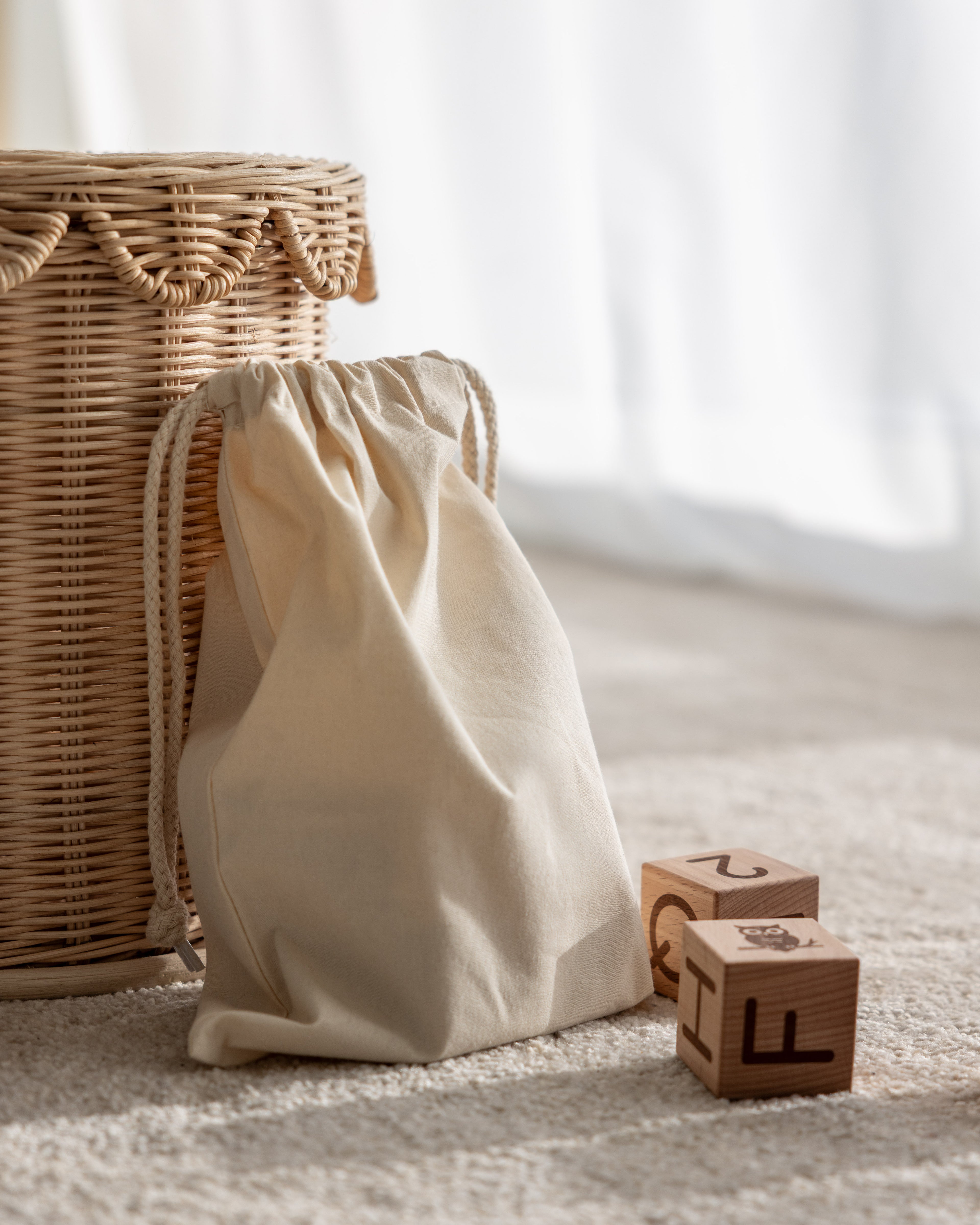 Bokstavsklossar set 12 st - naturtema