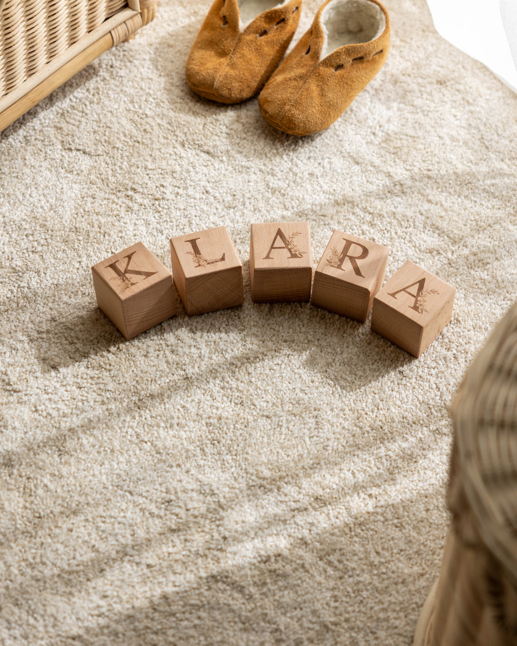 Personligt namn - stora bokstavsklossar