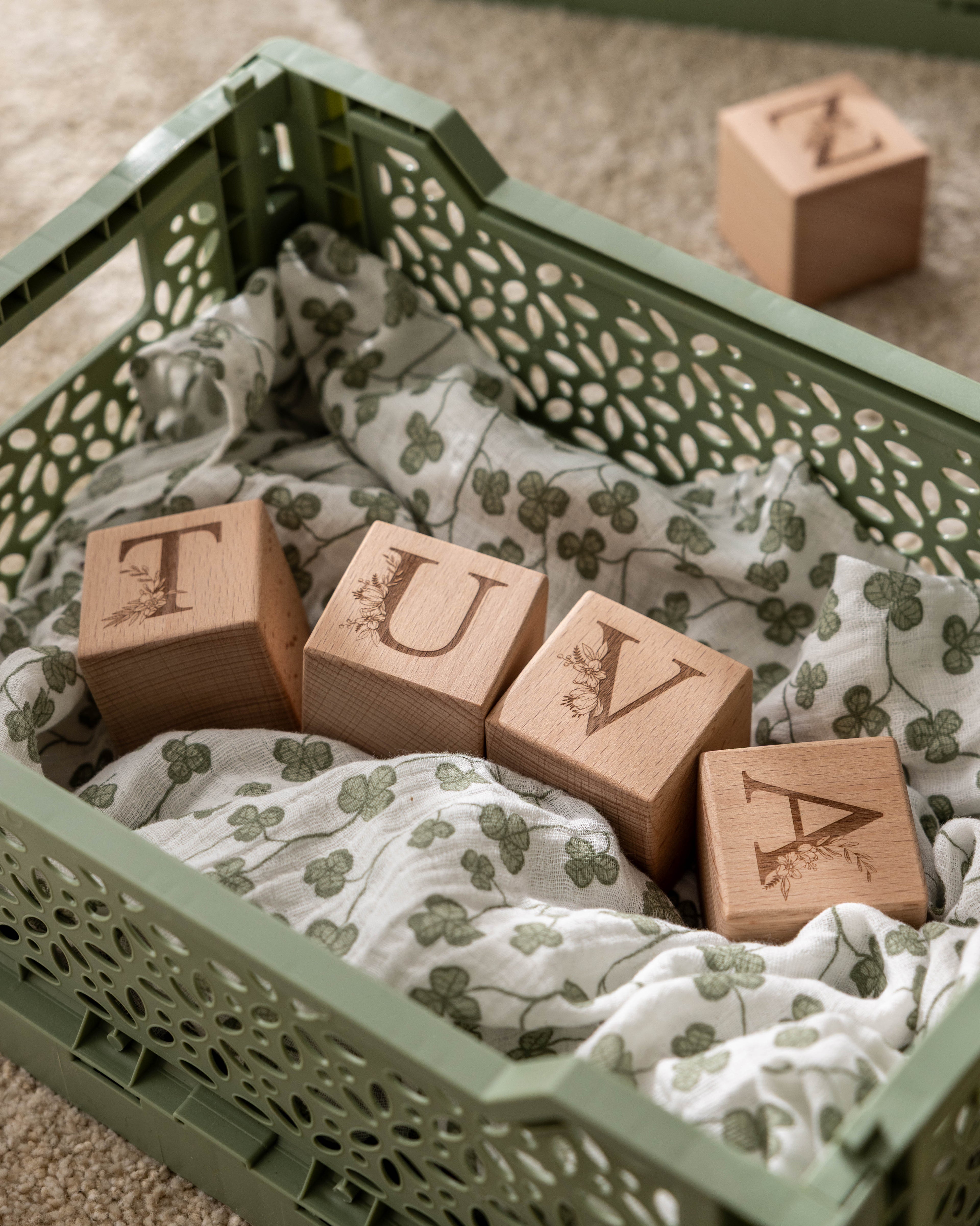 Personligt namn - stora bokstavsklossar