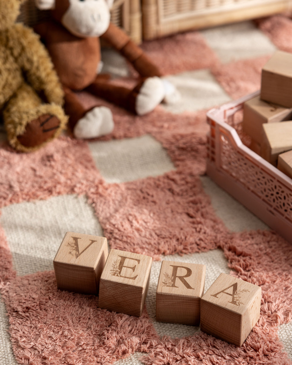 Personligt namn - stora bokstavsklossar