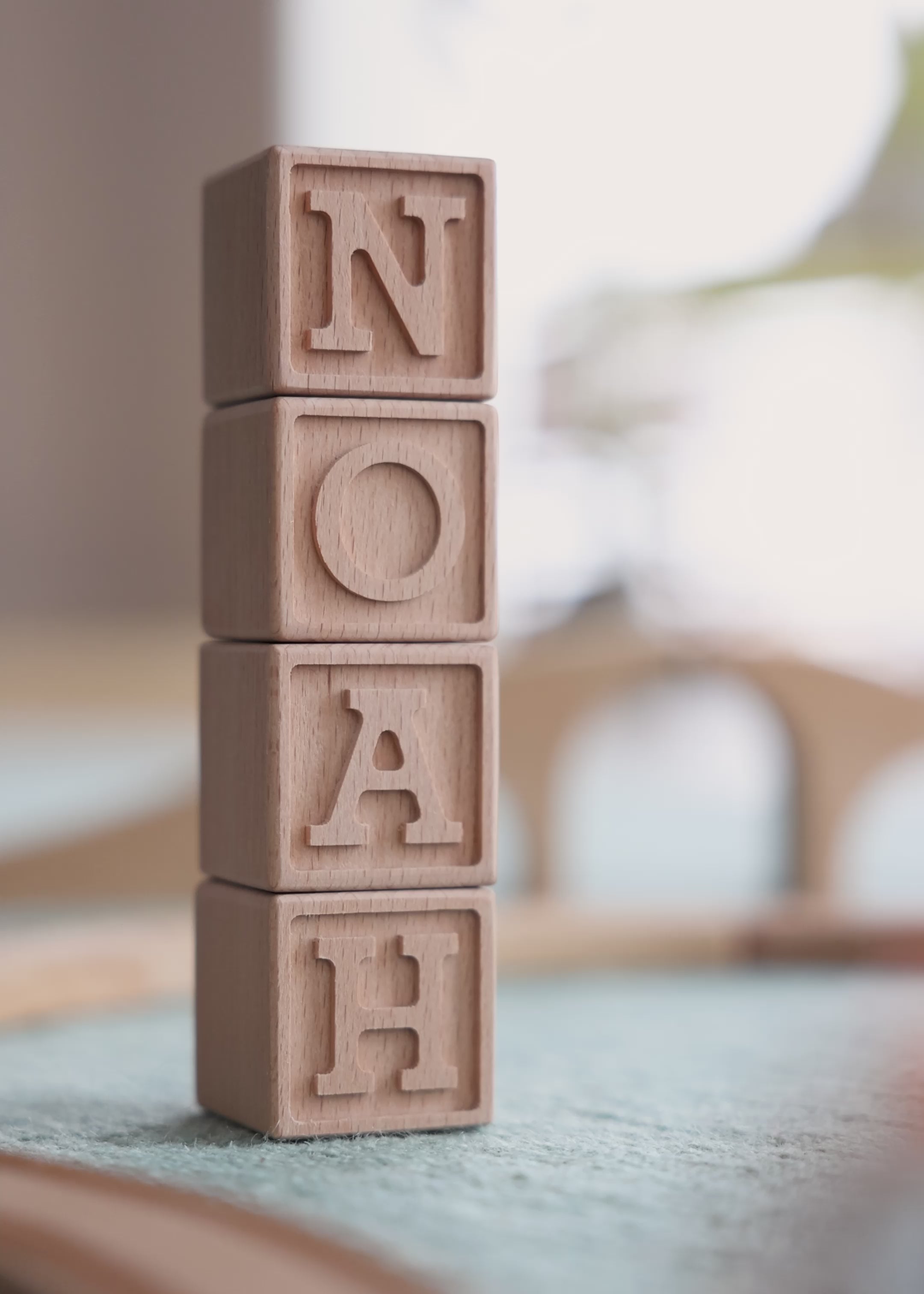Personligt namn - små bokstavsklossar
